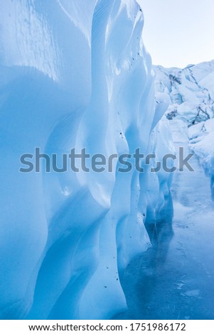 matanuska glacier in Alaska in winter