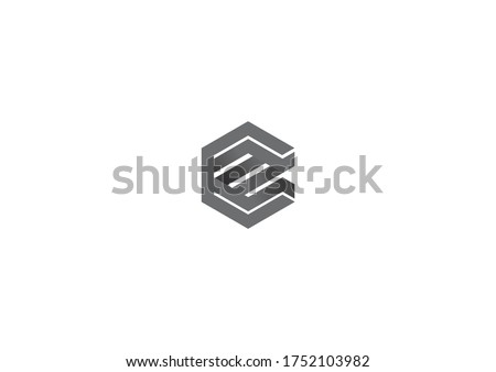 Black hexagonal logo design icon