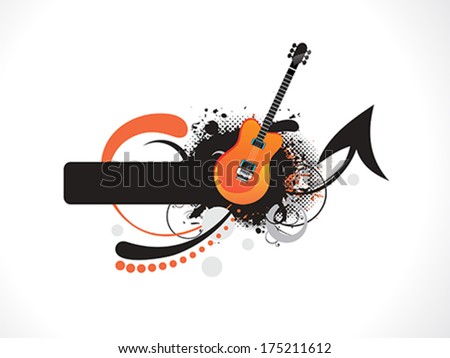 abstract musical guitar background vector illustration