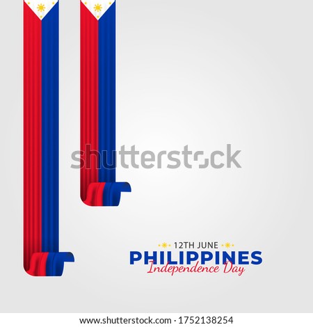 Vector illustration of Filipino Araw ng Kalayaan. Philippine Independence Day. Patriotic poster design. vector illustration