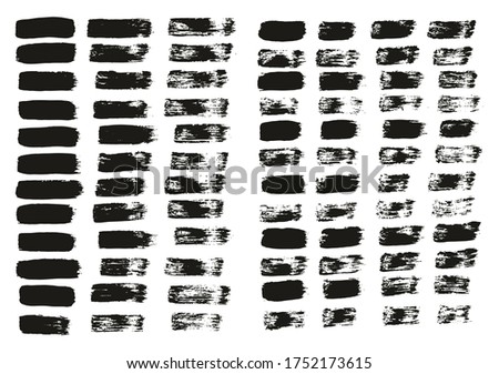 Flat Paint Brush Thin Straight Lines High Detail Abstract Vector Background Mix Set 