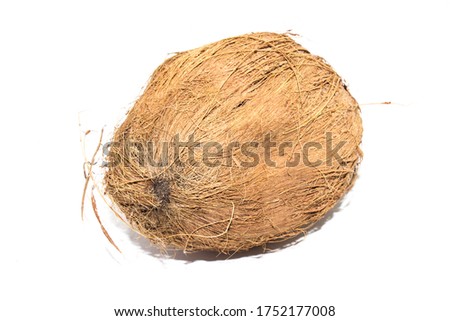A picture of coconut with white background