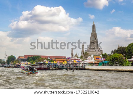 Wat Arun Temple in Bangkok, Thailand in a summer day