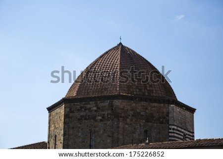 Dome of a baptistery, Baptistery of San Giovanni, Volterra, Province of Pisa, Tuscany, Italy