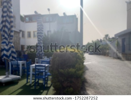 Blur background at restaurant garden