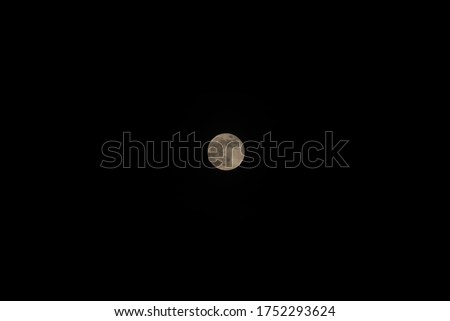 moon at night with silhouette