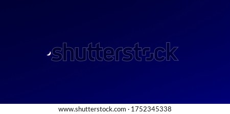 night blue sky rustic long exposure scenic view with soft focus young moon background picture 
