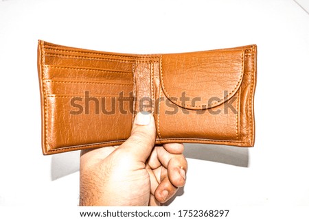 A picture of wallet with white background