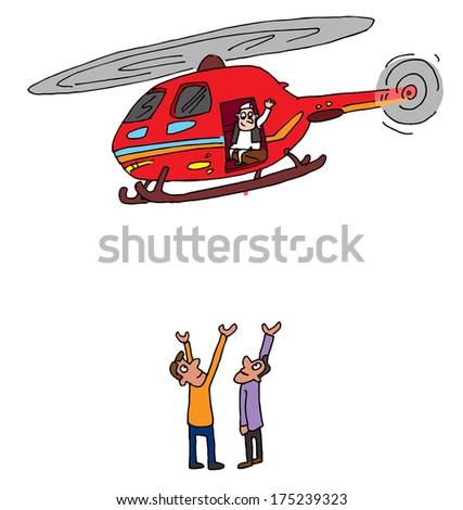 Illustrative representation of an Indian politician helicopter visit