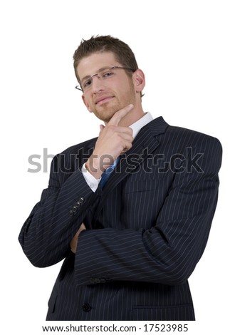 confident businessman on isolated background
