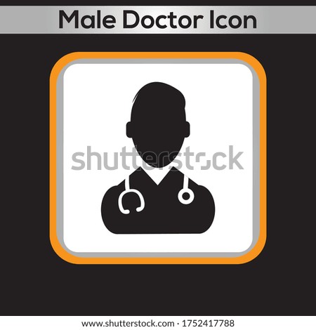 Male Doctor Icon. vector graphics 