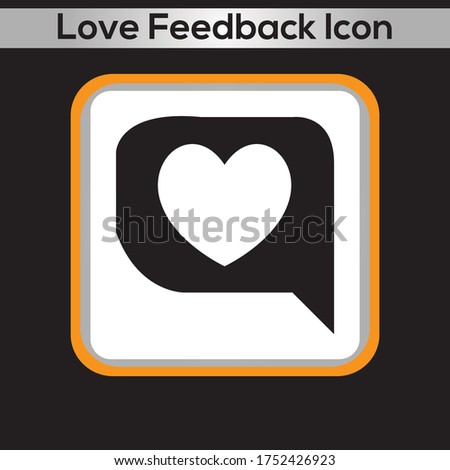 Love Feedback Icon. vector graphics