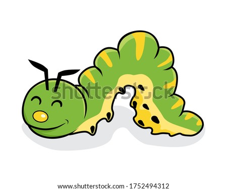 Caterpillar Cartoon Isolated Animals Illustration 