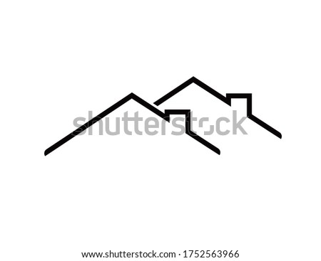 Home (roof) icon. Web. Vector Illustration