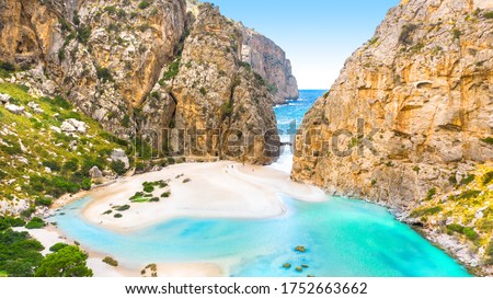 Torrente de Pareis, island of Mallorca, Balearic islands, Spain Royalty-Free Stock Photo #1752663662