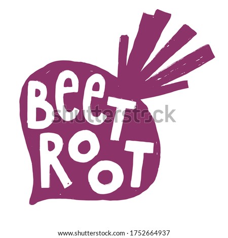 Fresh Beetroot Vegetable for Emblem, Logo, Sign or Badge Royalty-Free Stock Photo #1752664937
