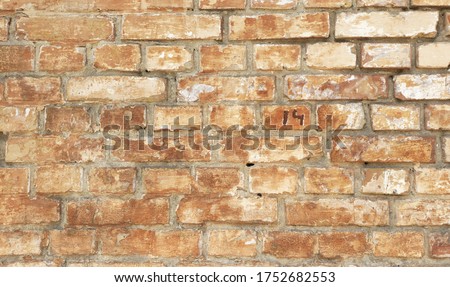 Brick Wall Loft Style. Eco style. Handmade from natural raw materials. 
