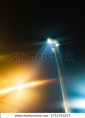 lights at football stadium at night