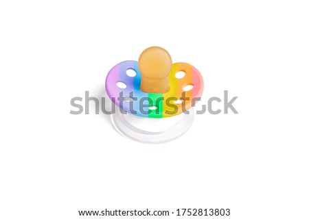 pacifier with the colors of the rainbow that symbolizes children's freedom of education and the fight against stereotypes