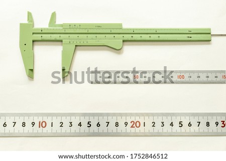 Rulers,protractors and calipers for design and construction