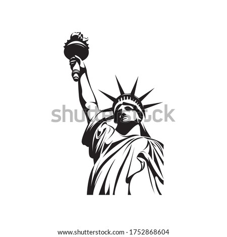 black decorative liberty logo vector illustration Royalty-Free Stock Photo #1752868604