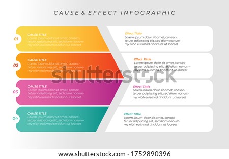 Cause and Effect infographic template Royalty-Free Stock Photo #1752890396