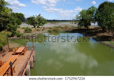 Pictures of lake at Xe Piane national protected area in the southern Laos, year 2020 Royalty-Free Stock Photo #1752967226