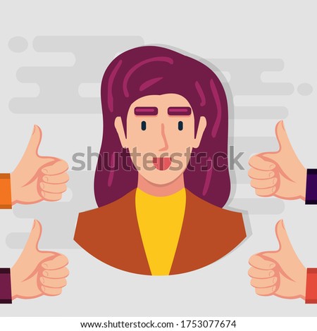 best woman employee concept illustration vector