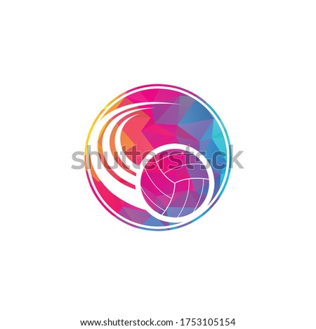Volleyball logo. Volleyball ball logo design. Volleyball player logo