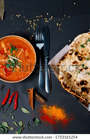 Indian food and spicy spices, stylish photos for the menu