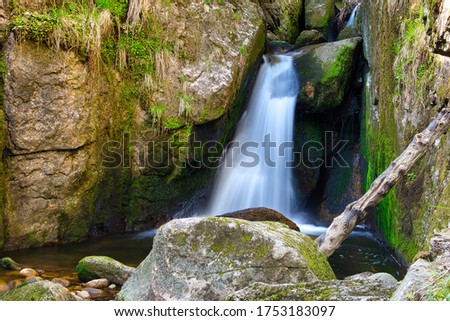 Big beautiful waterfall in the Black Forest