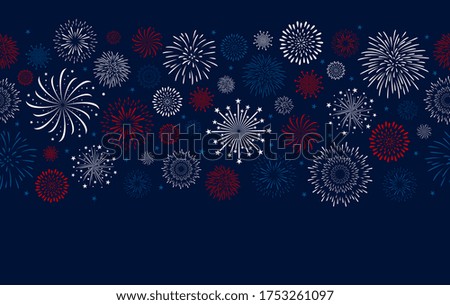 Fireworks design on blue background vector illustration