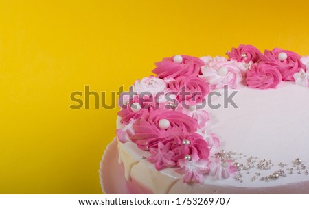 delicious and freshly prepared cake image for the menu or pastry catalog