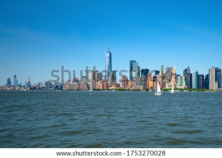 New York city, lower Manhattan area, This area is financial district at Hudson riverside