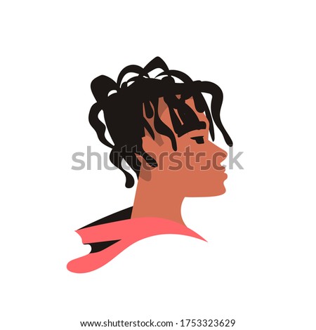 african american woman against racial discrimination black lives matter concept social problems of racism portrait vector illustration Royalty-Free Stock Photo #1753323629