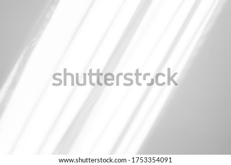 Overlay effect for photo and mockups. Organic drop diagonal shadow and rays of light from window on a white wall. shadows for natural light effects Royalty-Free Stock Photo #1753354091