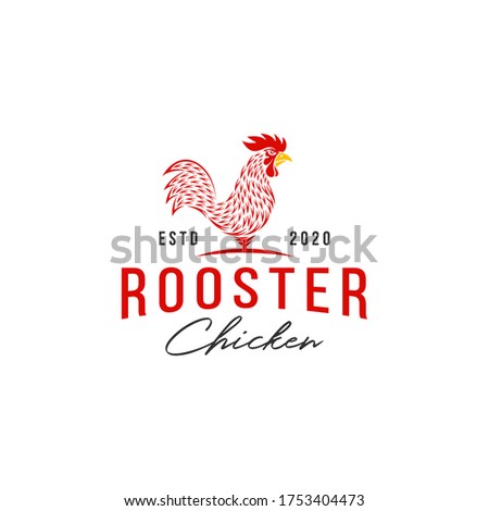 Rooster logo design vector template