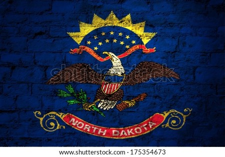Flags from the states of the  USA ; the flag of north dakota
