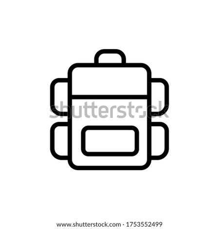 Backpack concept line icon. Simple element illustration. Backpack concept outline symbol design from Bag set. Can be used for web and mobile