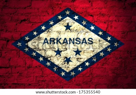 Flags from the states of the  USA ; the flag of Arkansas