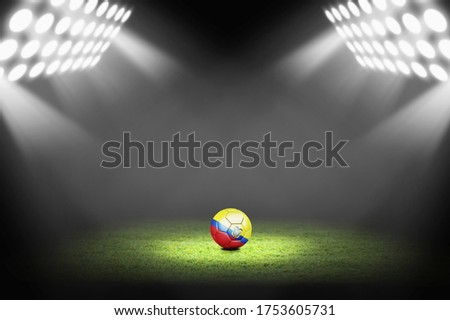 Ecuador ball on the soccer field
