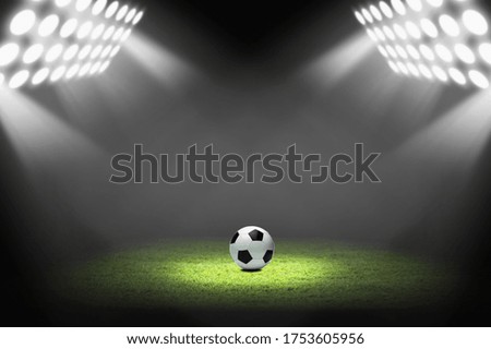 Soccer ball on the soccer field