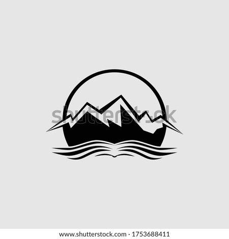 Mountain logo vector silhouette nature