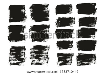 Flat Paint Brush Thin Half Background Mix High Detail Abstract Vector Background Set 