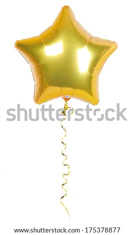 foil balloon of golden star