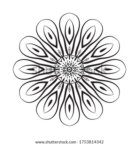 Mandalas with gold and white for coloring book. Decorative round ornaments.
