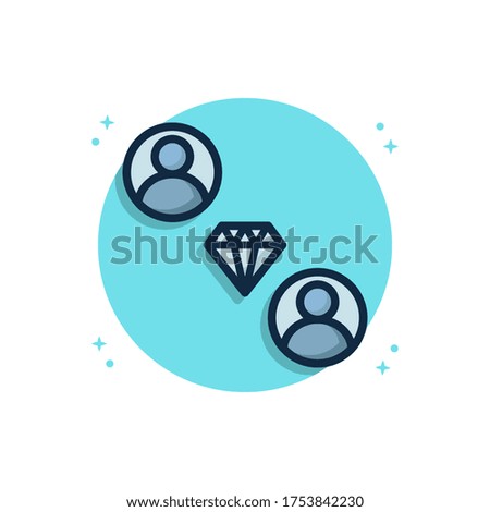 Engagement Social Media Symbol Vector Icon. Communication and Connection Illustration Conceptual
