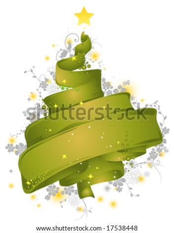 Christmas Tree Design (Ribbon) - Vector
