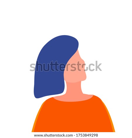 Portraits of women and men in a simple style isolated on a white background. Cute flat style. Vector illustration.
