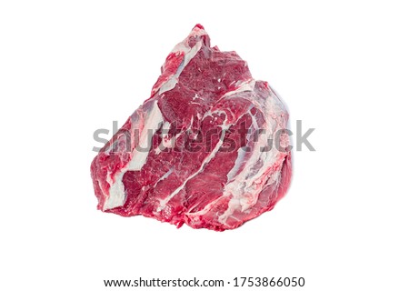 Minute Steak on white background Royalty-Free Stock Photo #1753866050